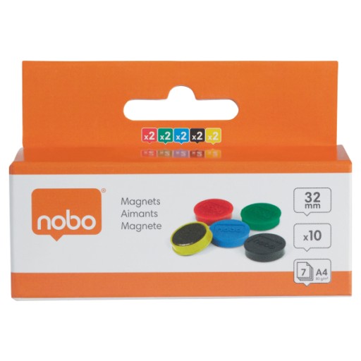 Farebné magnety na magnetické tabule 32mm - 10 ks