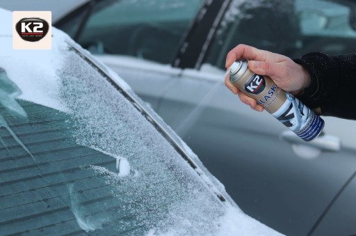 K2 ALASKA 300ML VÝKONNÝ ROZMRAZOVAČ OKIEN sprej + škrabka 2v1