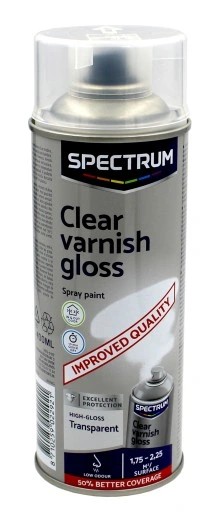 Bezfarebný lak v spreji s vysokým leskom 400ml