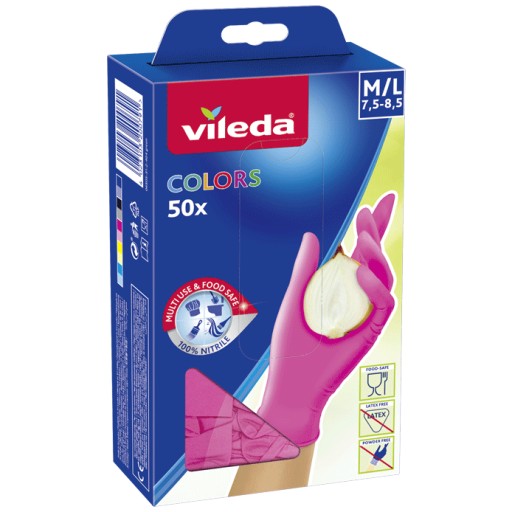 Vileda 50 kusov rukavíc nitrilové rukavice