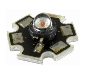3W hviezdicová LED (doska/radiátor) Červená