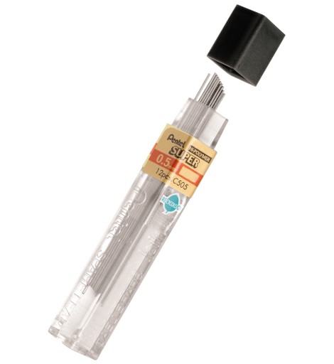 Super Hi Polymer graphites 0,5 mm Pentel - 2H 12 ks