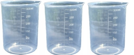 Plastový pohár s odmerkou 250/300ml, sada 3 kusov