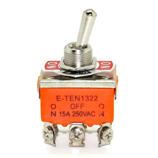6 PIN ON OFF ON Prepínač do 250V 15A