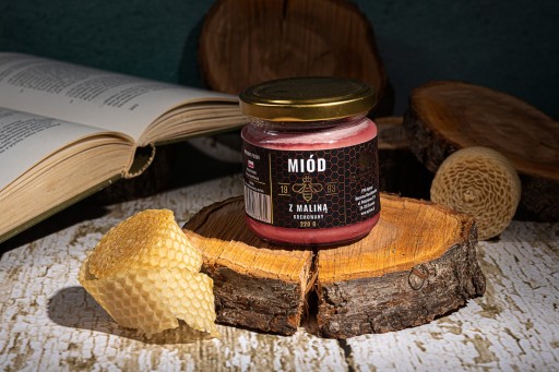 Medová smotana S MALINOU 220g Poľský PREMIUM