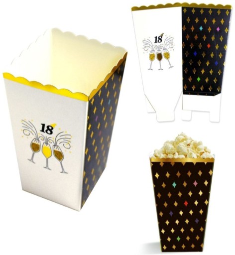 POPCORNOVÉ KRABIČKY 18 NARODENINY 18 6 KS