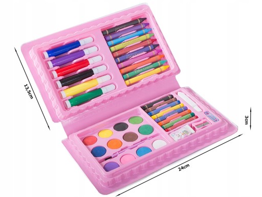 Pastelky, farby, fixky, výtvarná sada 42 kusov na maľovanie v krabičke