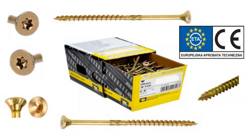 TESÁRSKE SKRUTY DO DREVA CS 3,5x40 TORX PROTIHLAVICE DOMAX 200KS