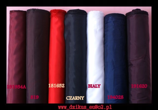 Podšívka, materiál 150cm biela, čierna, farby