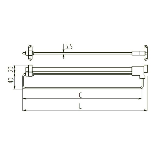Výsuvný nábytkový vešiak na šaty do šatníkovej skrine WS-01 300mm