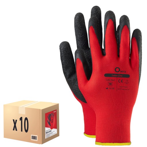 Pracovné rukavice STRONG, bezpečnosť a ochrana zdravia pri práci, veľkosť rukavíc LATEX. 7 S 10 párov
