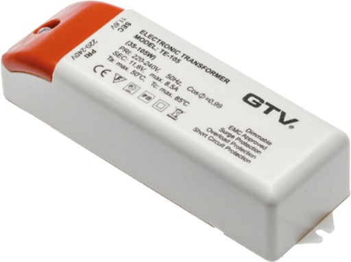 Elektronický transformátor pre halogénové žiarovky TE-60, max 60W, GTV
