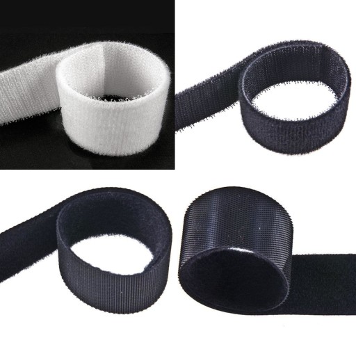 VELCRO OBOJSTRANNÝ 30mm ČIERNA 1m NÍZKY PROFIL