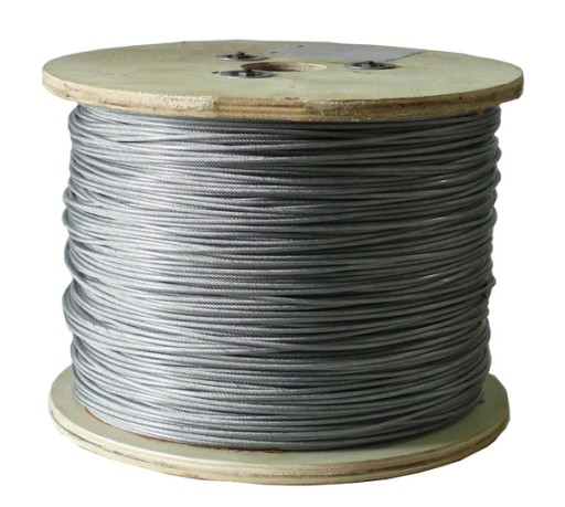 10m úsek Lano Oceľové lano potiahnuté PVC, 3mm výplet, 6x7+FC, pozinkované