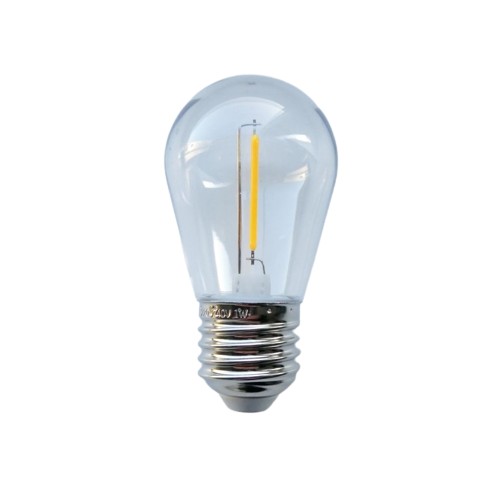E27 S14 LED žiarovka 0,3W 2700K 3V vlákno