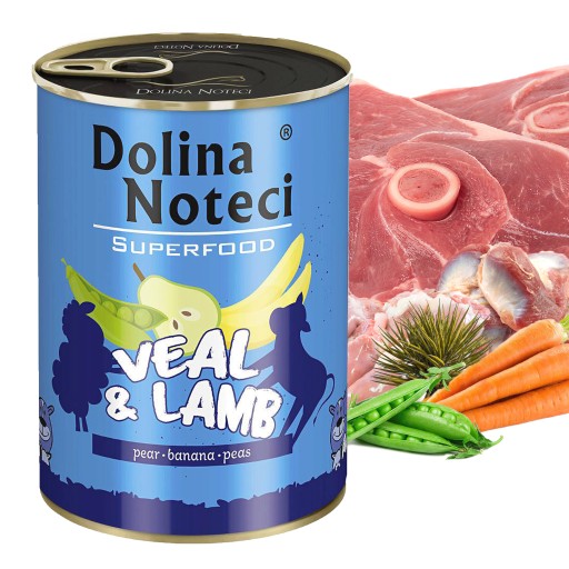 DOLINA NOTECI SUPERFOOD Krmivo pre psov Jahňacie mäso 400g