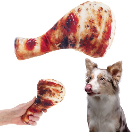 Plyšová žuvacia hračka pre psa, noha
