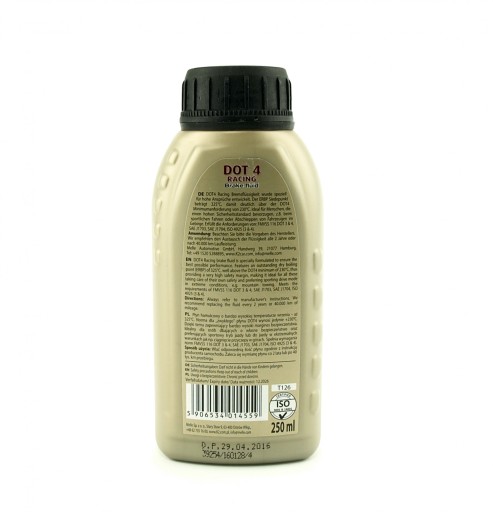 Brzdová kvapalina DOT4 0,25l