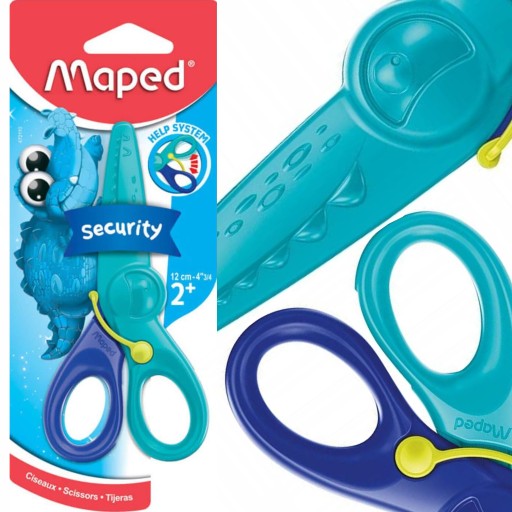 Nožnice so zarážkou, bezpečné pre školákov, MAPED plast 2+