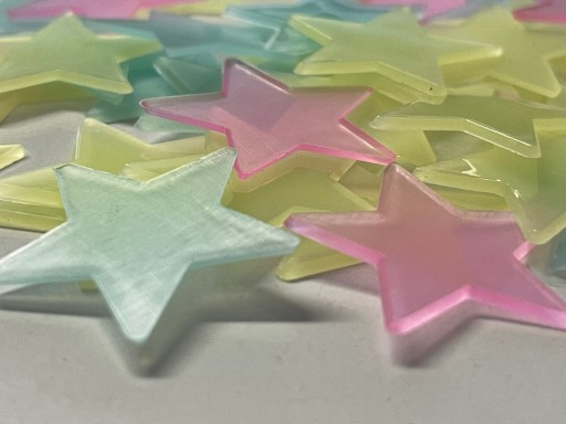 Fluorescenčné nálepky so svietiacimi hviezdami x100 na strop, stenu + páska
