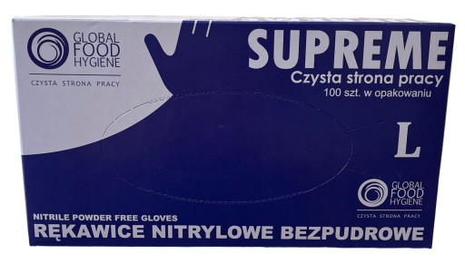 NITRILOVÉ RUKAVICE NITRILOVÉ RUKAVICE BEZ PÚDROVÉ MODRÁ 100 KS. L
