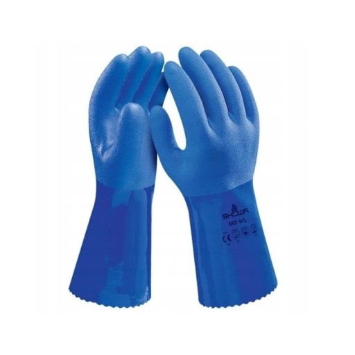 PRACOVNÉ RUKAVICE VODEODOLNÉ OLEJOvzdorné CHEMICKÉ PVC SHOWA 660 10-XL