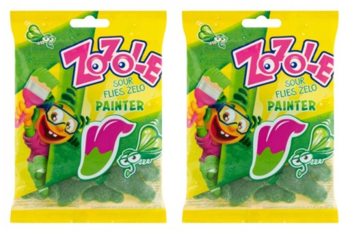 2 x 75G ZOZOLOVÝ MALIAR GREEN Kyslé mušky Gummie z vodného melóna