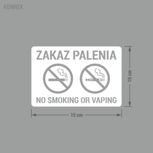Nálepka - Zákaz fajčenia 10x15