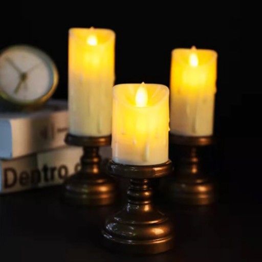 LED VLOŽKA SVIEČKY BLIKAJÚCI PLAMEŇ SVIEČKA VODEODOLNÁ + BATÉRIE 7,5 cm