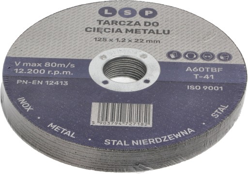 Kotúčové rezacie kotúče na kov 125 INOX NEREZ INOX 10 kusov