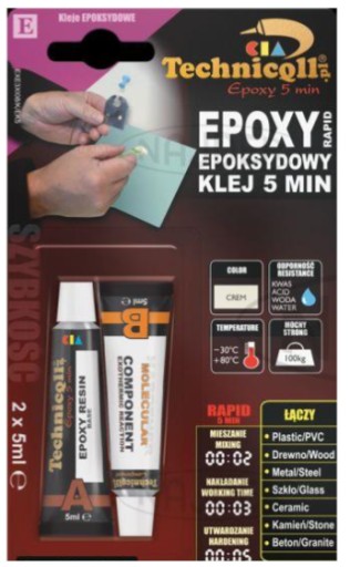 Dvojzložkové epoxidové lepidlo 5 minút 362 2x5ml
