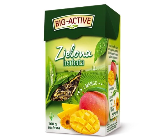 VEĽKÝ AKTÍVNY LIST Zelený čaj S MANGOM 100g