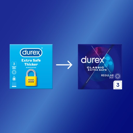 Kondómy Durex Extra Safe Classic, 3 ks vystužené pre bezpečnosť