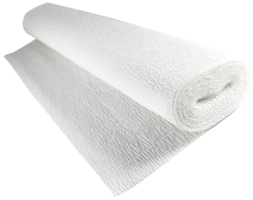 Školský krepový papier 180 g/m2 BIELY hodvábny papier 50x250cm VYSOKÁ KVALITA