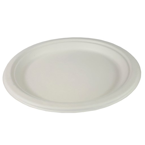 TANIER BIELY 9'' z cukrovej trstiny 22cm PAPIEROVÉ TANIERE na grilovanie 10x