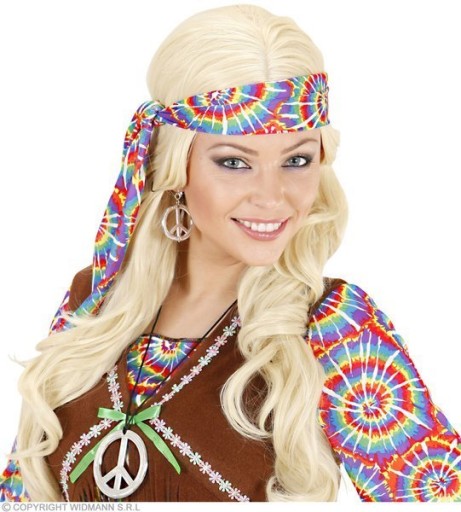 STRIEBORNÝ PRÍvesok HIPPY ŠPERK 70-TY + NÁUŠNICE