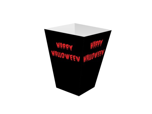 Krvavé halloweenske krabičky na popcorn 6 ks.