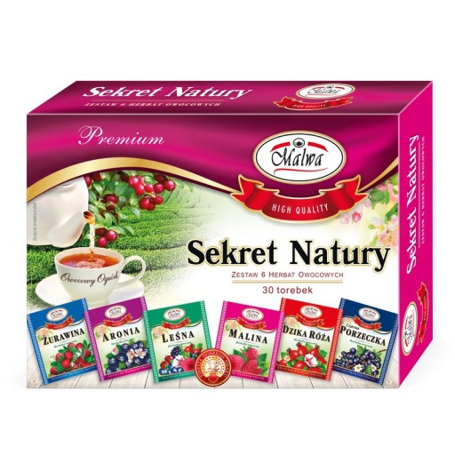 MALWA sada 6 ks ovocných čajov SECRET OF NATURY 30tb