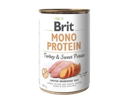 BRIT MONO PROTEIN TURECKO SLADKÉ ZEMIAKY VLHČENÉ KRMIVO PRE PSA TURECKO SLADKÉ 400g