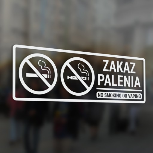 Zákaz fajčenia – zákaz fajčenia – nálepka 6,7x20