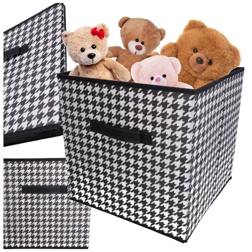 ORGANIZÁTOR ŠATNÍKA na prikrývky, oblečenie, textilný box 31x31x31 cm s rúčkou