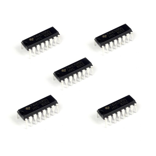 5x 74HC595 posuvný register 8 bit DIP16