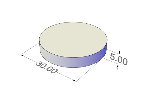Valcový feritový magnet 30x5 mm F30 sada 10 ks