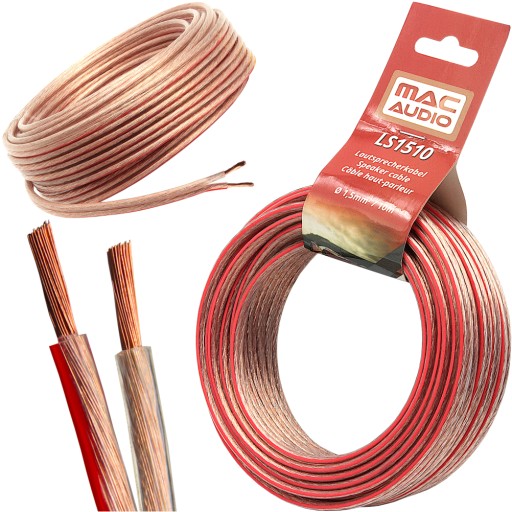 ZNAČKA MAC AUDIO HRUBÝ KÁBEL REPRODUKTORU 2 X 1,5 MM ROLKA 10 M