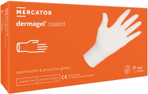 LATEXOVÉ GLOVES lekárske rukavice bez púdru STRONG MERCATOR 100 ks XL