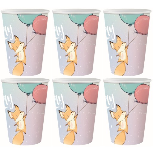 HRNČEKY FOX HAPPY BIRTHDAY, 6 ks