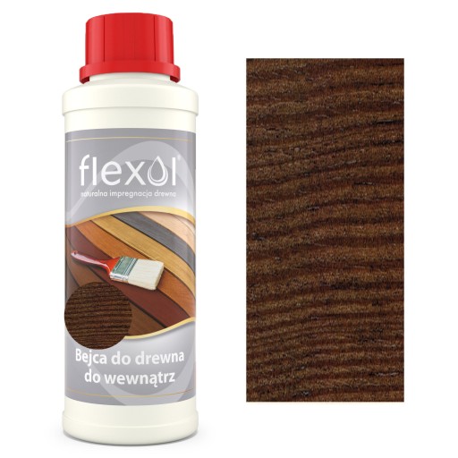 TMAVOHNEDÁ lazúra na drevo vnútorná 0,25 L 250ml Flexol