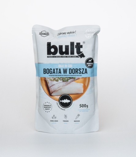 BULT Mokré krmivo pre psov Treska 500g