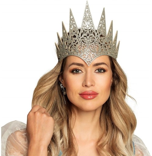 Korunka ľadovej kráľovnej Elzy Elza Frozen Silver Veľký karnevalový ples