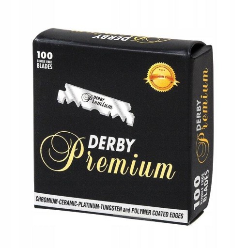 Holiace čepele Derby Premium 100 kusov Polovice na holenie Holičské holiace strojčeky